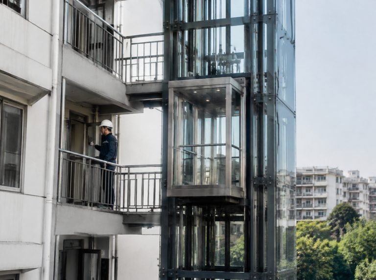 乌海旧楼加建观光电梯